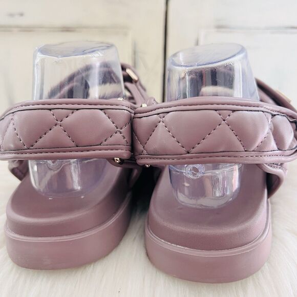 CALIA by Carrie Underwood Quilted Puffer Chunky Sandals in Hazy Plum - Size 9 - Picture 5 of 8